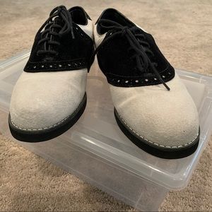 Hush Puppy Suede Saddle Shoes